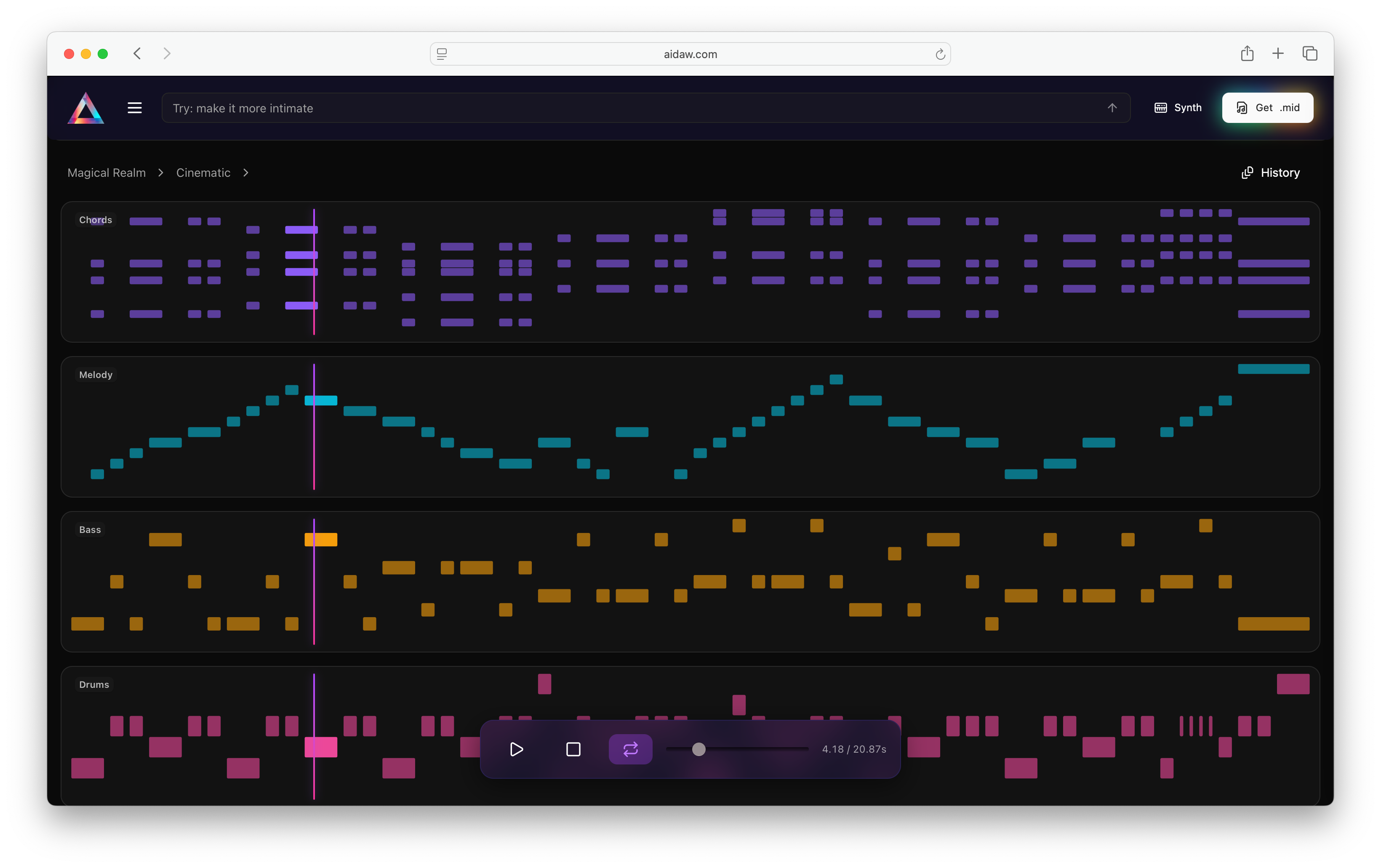 Your idea to music in seconds