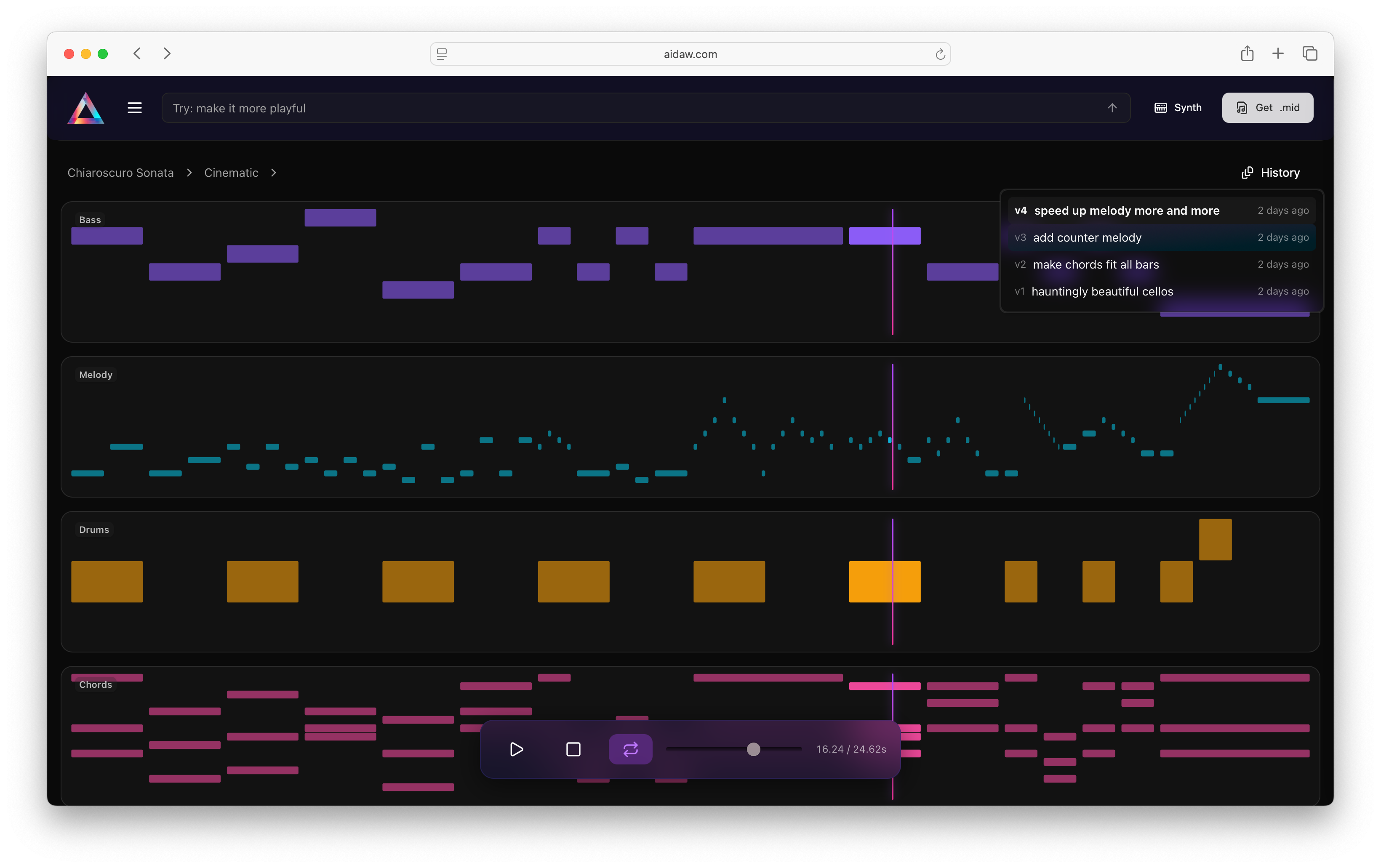 Export and finish in your DAW